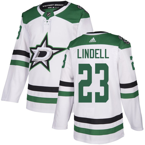 Adidas Men Dallas Stars #23 Esa Lindell White Road Authentic Stitched NHL Jersey